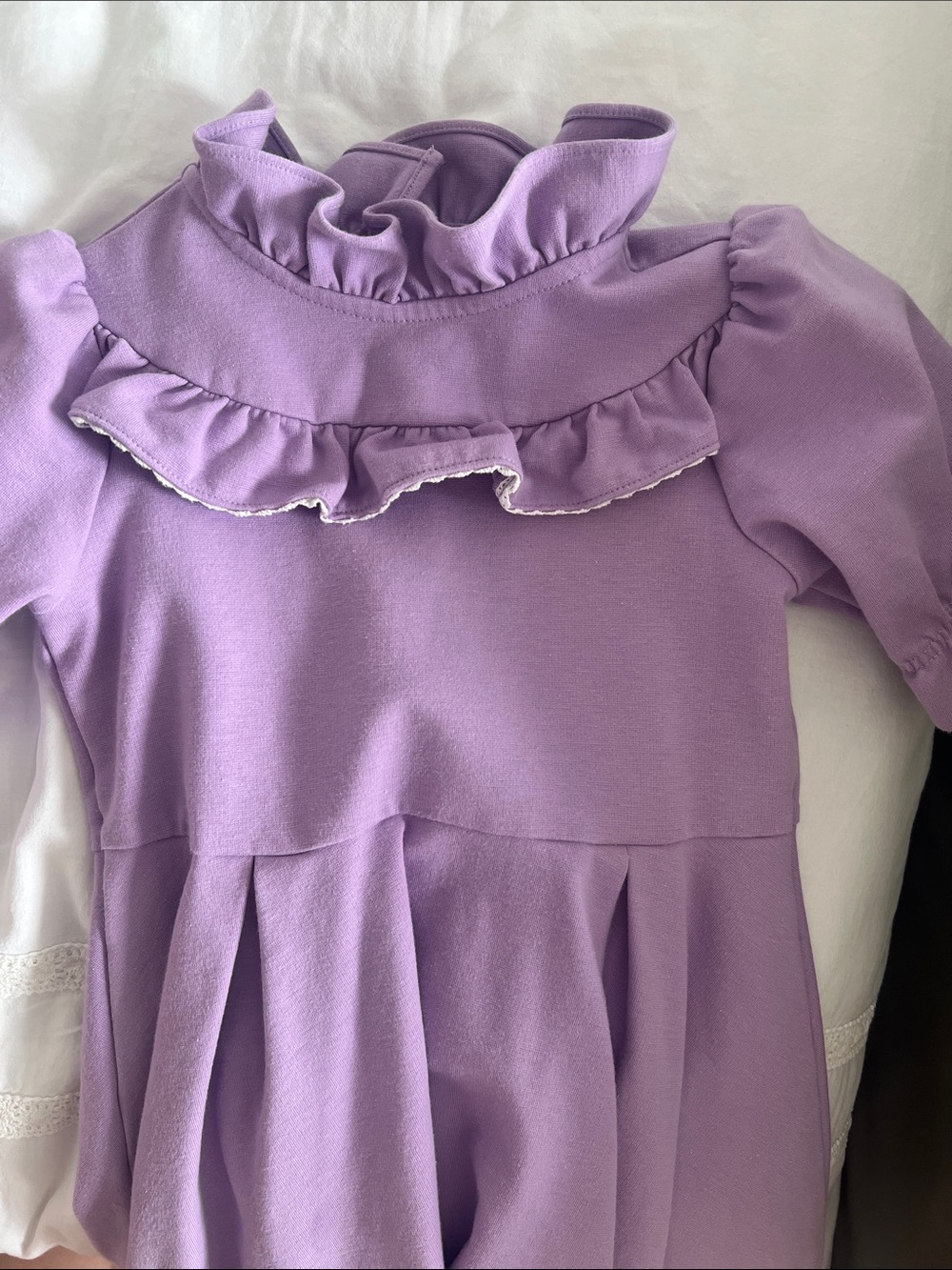 Janie and Jack Lavender Ruffled Knit Dress